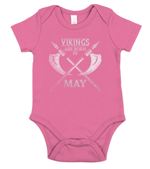 Vikings Are Born in May Short Sleeve Baby One-Piece