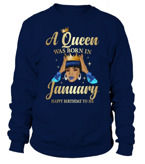 African Girl A Queen Was Born In January Happy Men's Sweatshirt