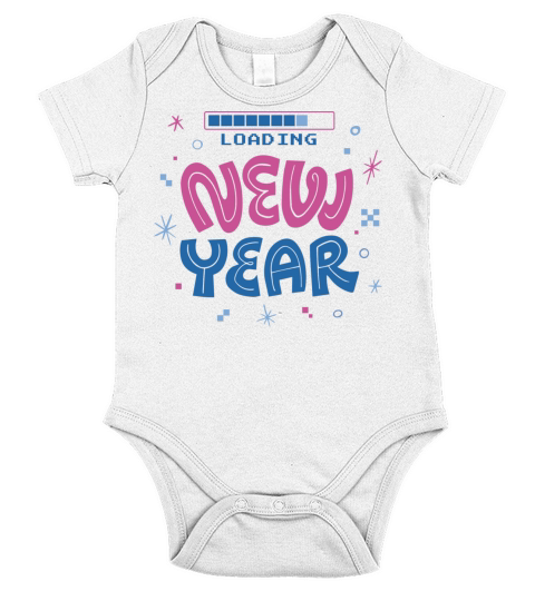 New Year 2022 Loading - Happy New Years Eve Game Short Sleeve Baby One-Piece