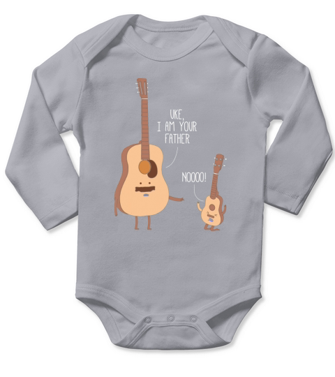Uke I Am Your Father T Shirt Ukulele Guitar Music Long Sleeve Baby One-Piece