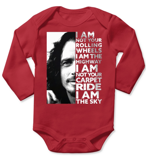 Chris Cornell I am not your rolling wheels I am the highway Long Sleeve Baby One-Piece
