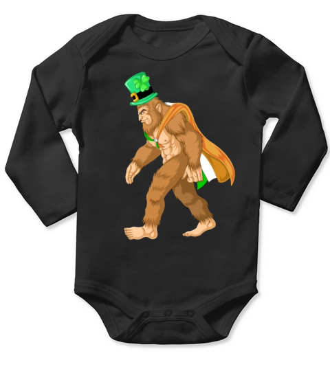 bigfoot st patricks day Long Sleeve Baby One-Piece
