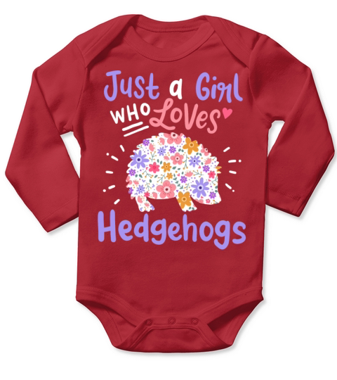 Hedgehogs Hedgehog Lover Long Sleeve Baby One-Piece