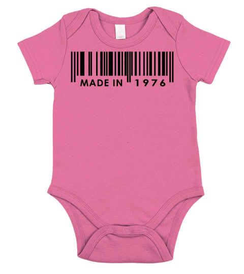 Birthday 1976 Short Sleeve Baby One-Piece
