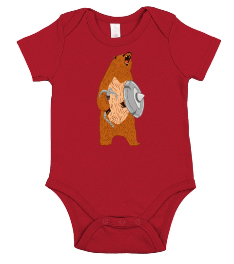 Unique Bear Shirt Nice Outdoor Warrior Funny Bear Short Sleeve Baby One-Piece