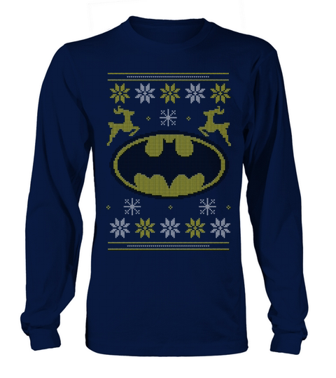 Justice League Batman Ugly Christmas Women's Long Sleeve