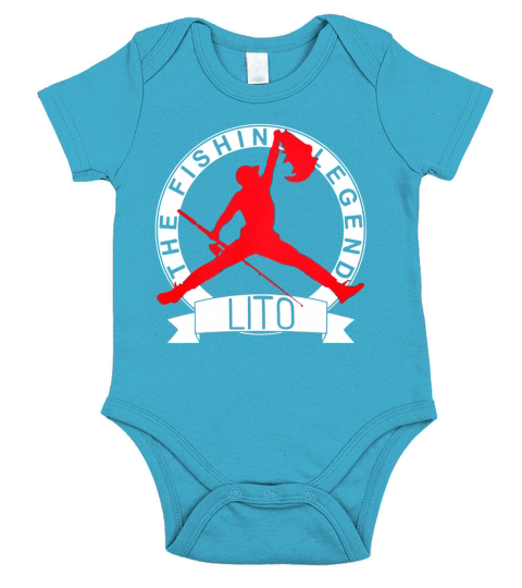 Jumpman the fishing legend your name Short Sleeve Baby One-Piece