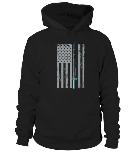American Flag Fishing Vintage Fishing US Flag Men's Hoodie
