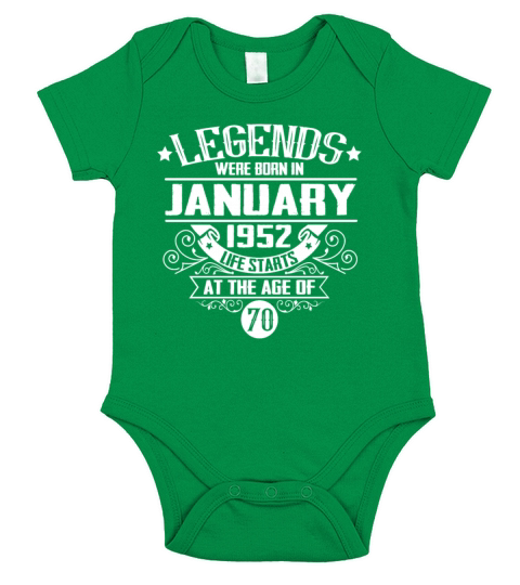 legends were born in January 1952 Short Sleeve Baby One-Piece