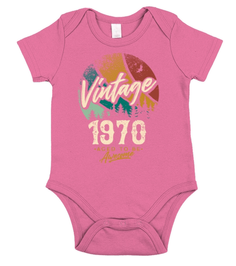 Vintage 1970 birthday gifts for men women bday Short Sleeve Baby One-Piece