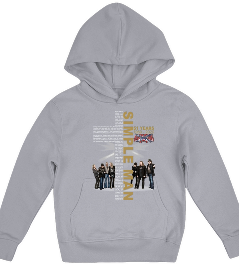 Simple Man lyric Cross 51 years 1969 2020 Lynyrd Skynyrd Kids Hoodie