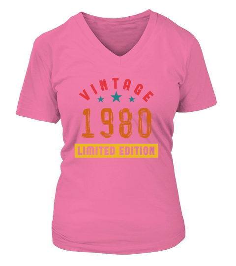 VINTAGE 1980 LIMITED EDITION DESIGN Women's V-Neck T-shirt