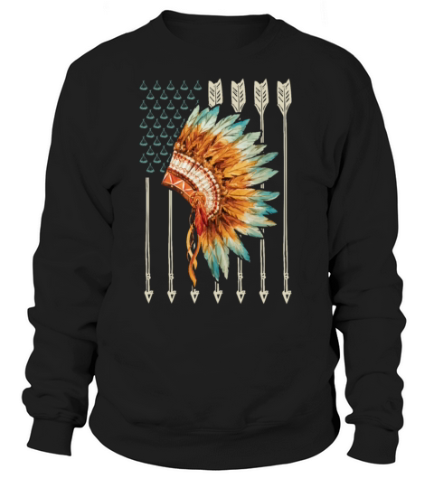 Native American Flag USA Arrow Gift Women's Sweatshirt