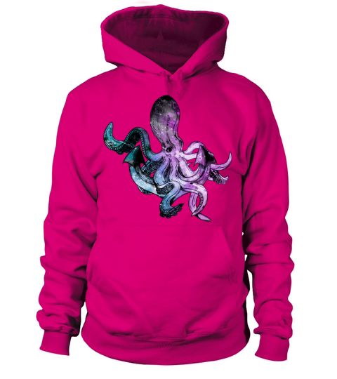 Octopus neon halftone Women's Hoodie
