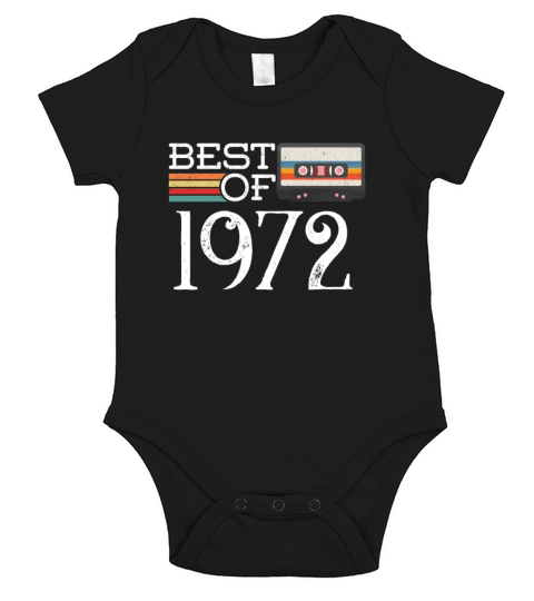 1972 Vintage 48 th Birthday Anniversary Gift Short Sleeve Baby One-Piece