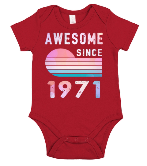 1971 Birthday Retro Vintage Gift 51th Short Sleeve Baby One-Piece