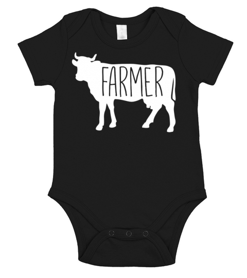 Farmer Cow Short Sleeve Baby One-Piece