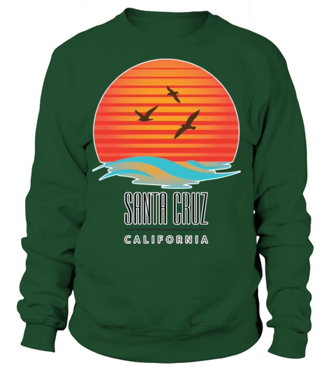 Santa Cruz California CA Sunset with Seagulls Seal Women's Sweatshirt