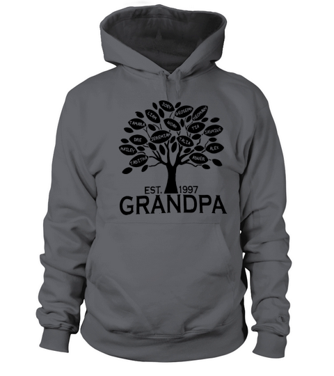 Custom Grandpa or Grandma Family Tree with all Gra Men's Hoodie