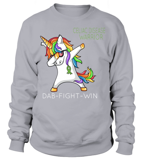 Celiac Disease Warrior Unicorn Dab Fight Win Awareness 2020 Sweatshirt Unisex