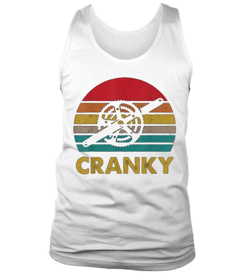 Retro Vintage Bicycle Cranky Cycling Lovers shirt Tank Top Unisex