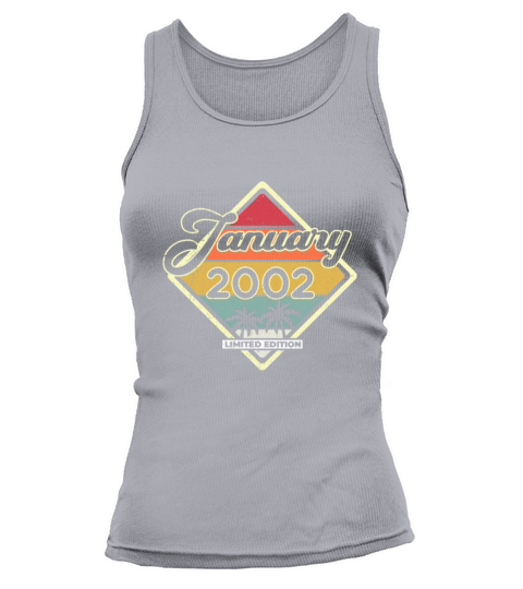 Vintage 20th Birthday January 2002 Sports Gift Women's Tank Top