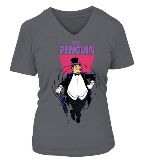 DC Comics Batman Villain The Penguin Vintage Women's V-Neck T-shirt