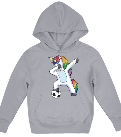 Dabbing Unicorn Soccer Kids Hoodie