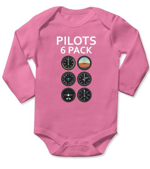 Aviation Pilots 6 pack Long Sleeve Baby One-Piece
