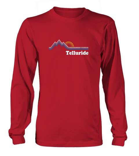 Retro Telluride Colorado T Shirt Vintage Sunrise Mountains T Long sleeved Unisex