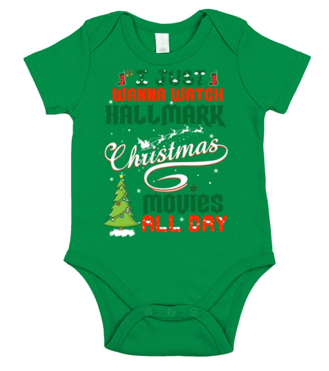 Watch Hallmark Christmas Movies All Day Short Sleeve Baby One-Piece