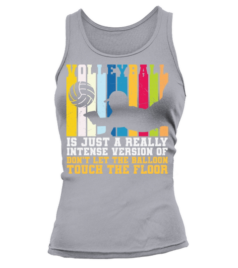 Funny volleyball quote with retro sunset player Women's Tank Top