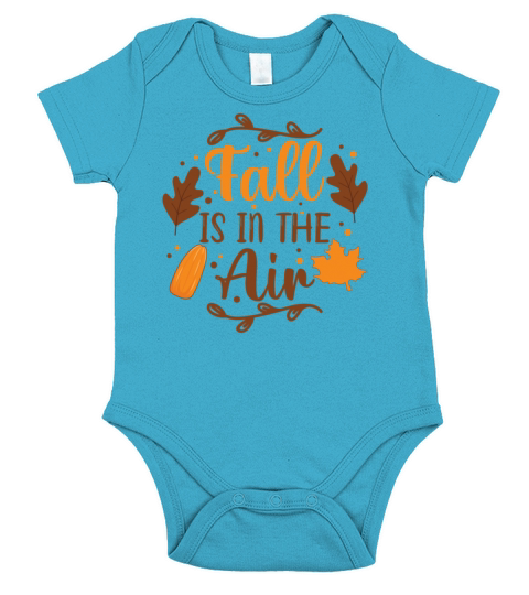 Fall is in the air with acorn and maple leaves Short Sleeve Baby One-Piece