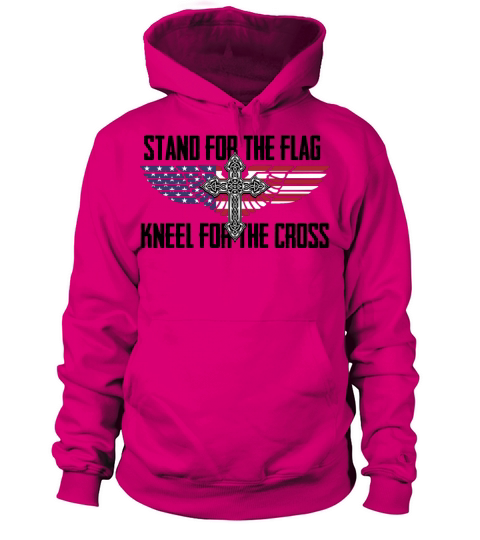 Stand For The Flag Kneel For The Cross - black Women's Hoodie