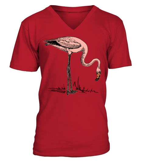 Vintage Flamingo Men's V-Neck T-shirt