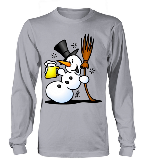 Snowman drinking Women's Long Sleeve