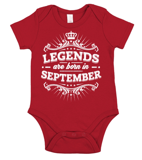 Legends Are Born In September Birthday Shirt Short Sleeve Baby One-Piece