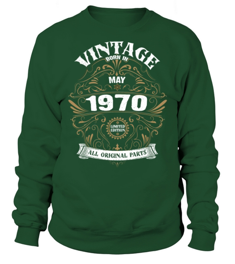 50th Birthday May 1970 Vintage Men's Sweatshirt