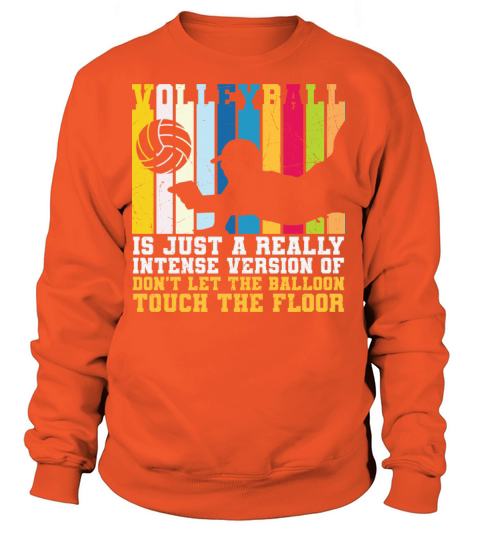Funny volleyball quote with retro sunset player Women's Sweatshirt