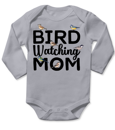 Bird Watching Mom Birdwatching Birding Long Sleeve Baby One-Piece