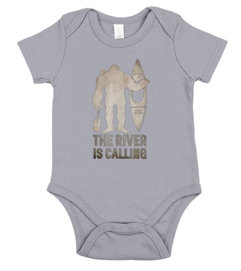 Bigfoot River Kayak Sasquatch Camping Canoe Gift Short Sleeve Baby One-Piece