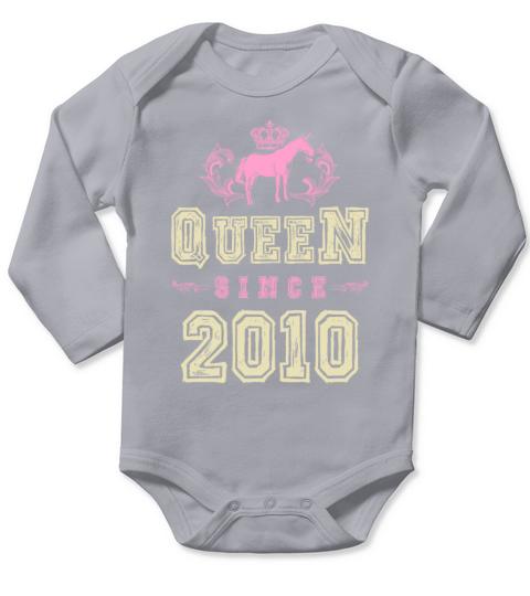 2010 Queen unicorn Long Sleeve Baby One-Piece