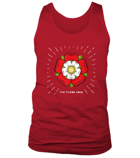 Red Tudor Rose British Union Historic Heraldry Coats of Arms Tank Top Unisex