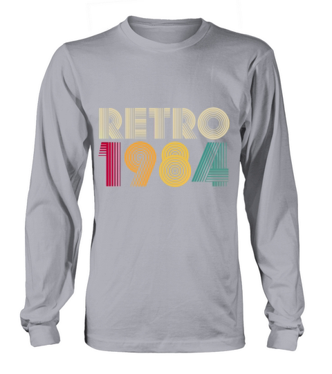 Retro Vintage 1984 Year Born On Classic Men Women Women's Long Sleeve