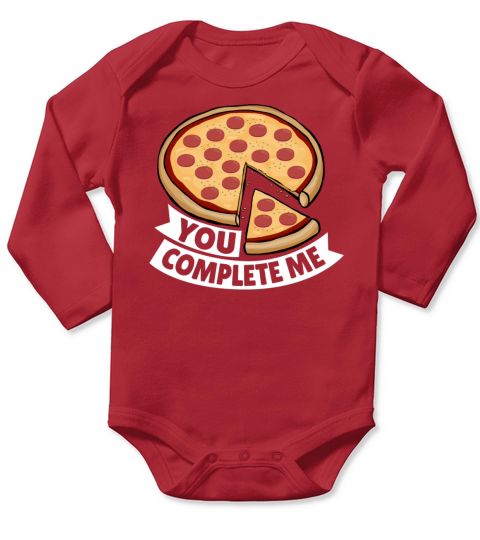 Pizza Valentine Shirt - Funny Valentines Day Gift Long Sleeve Baby One-Piece