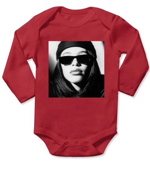 Aaliyah Cool Photo Long Sleeve Baby One-Piece