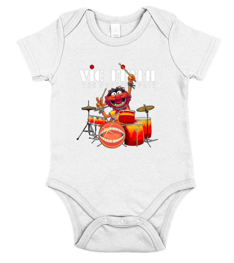 The Muppet Show Animal Playing Vic Firth The Perfect Pair Drums Shirtc Short Sleeve Baby One-Piece