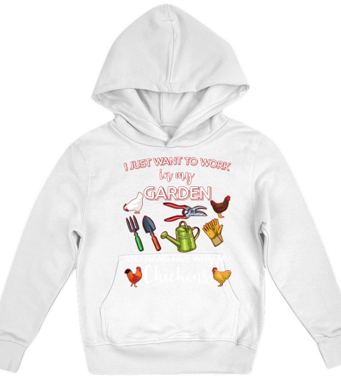 I JUST WANT TO WORK IN MY GARDEN Kids Hoodie
