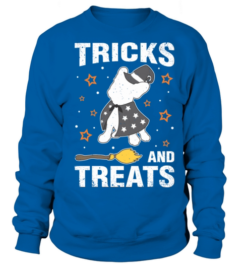 Treats Tricks French Bulldog Halloween Costume Wit Men's Sweatshirt
