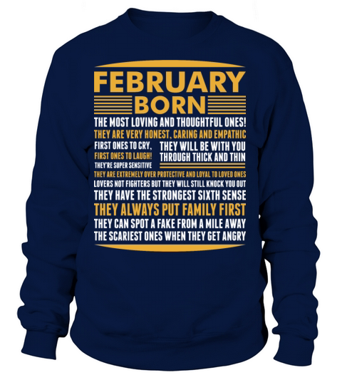 February Born Tshirt Women's Sweatshirt